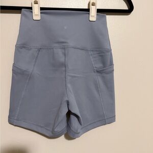 Gray Women's High-Waisted Shorts